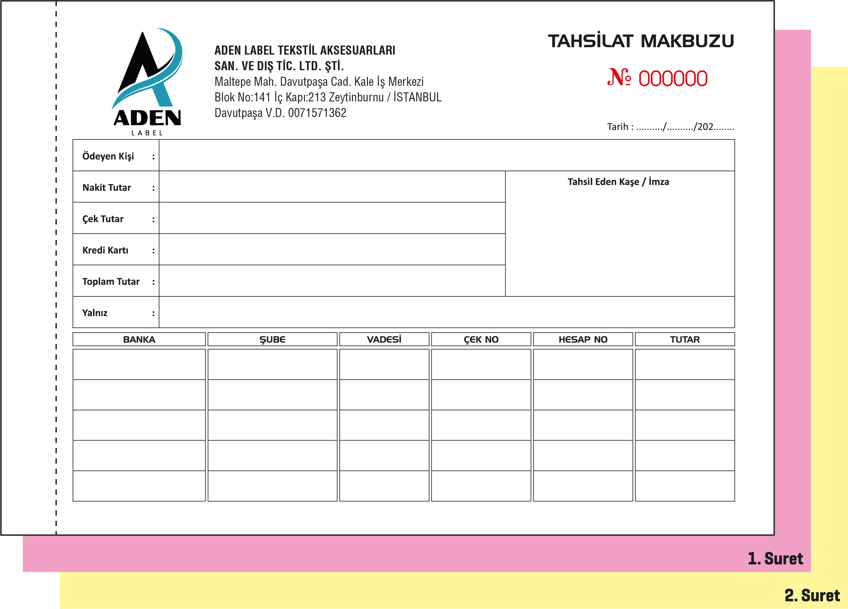 TAHSİLAT MAKBUZU