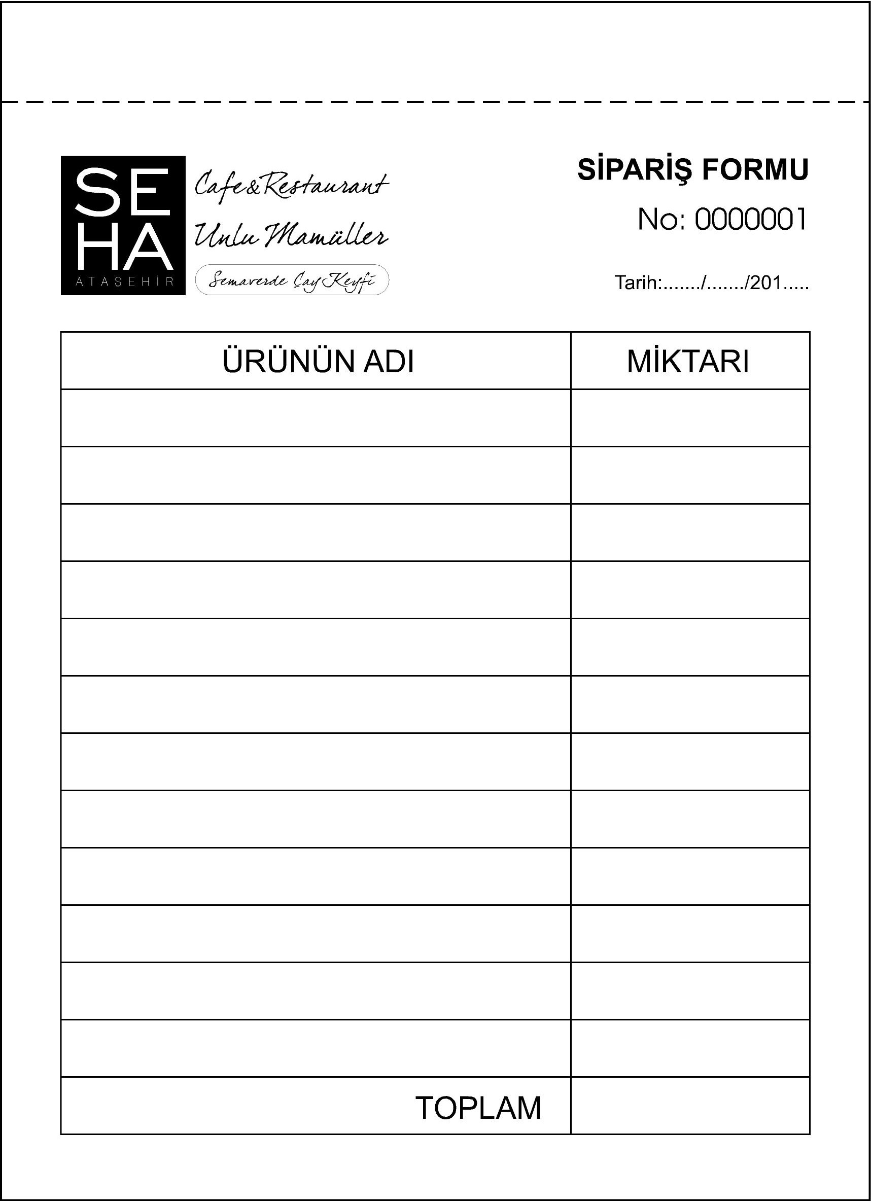 Sipariş Formu