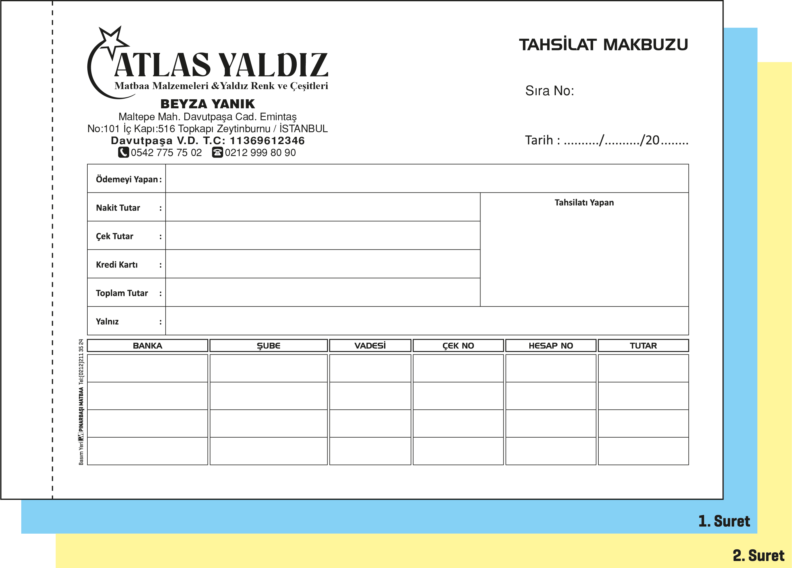 TAHSİLAT MAKBUZU