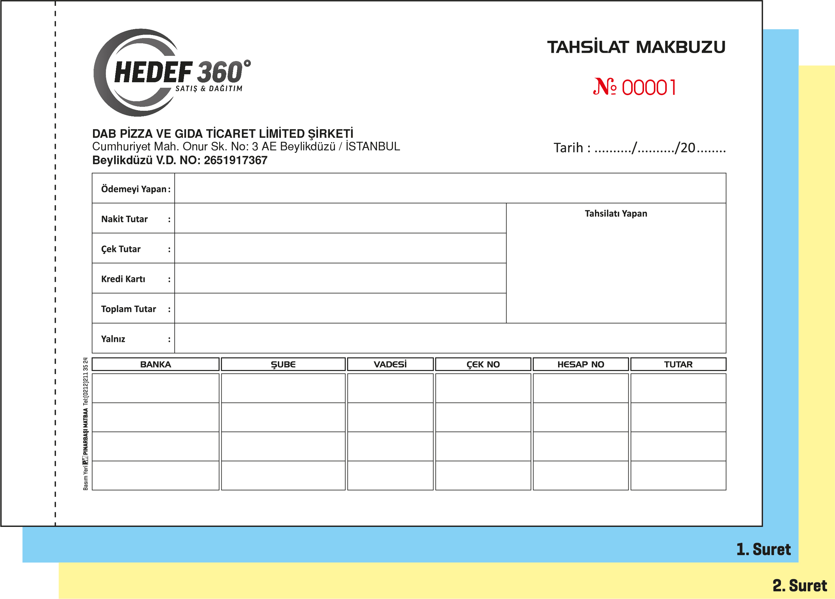 TAHSİLAT MAKBUZU