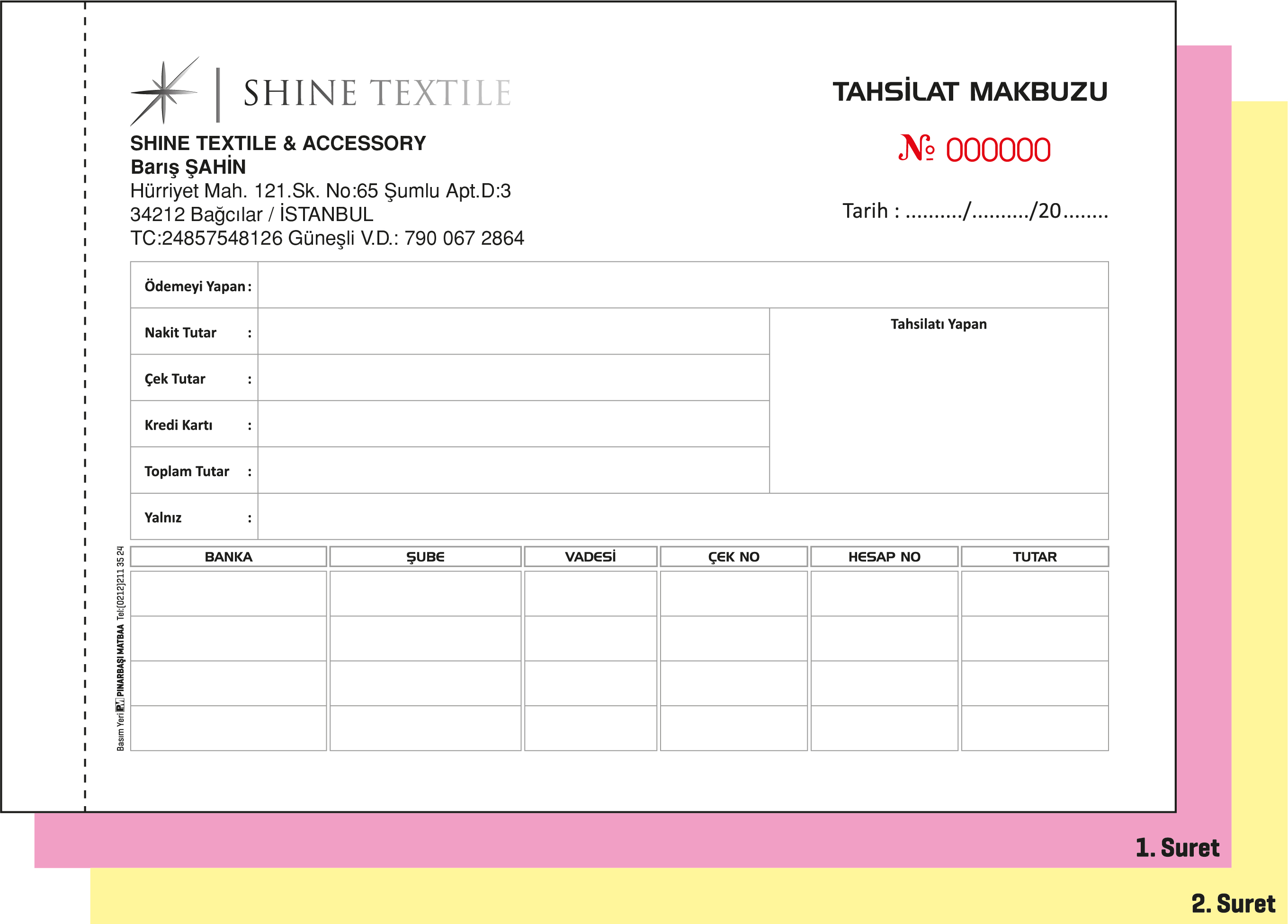TAHSİLAT MAKBUZU