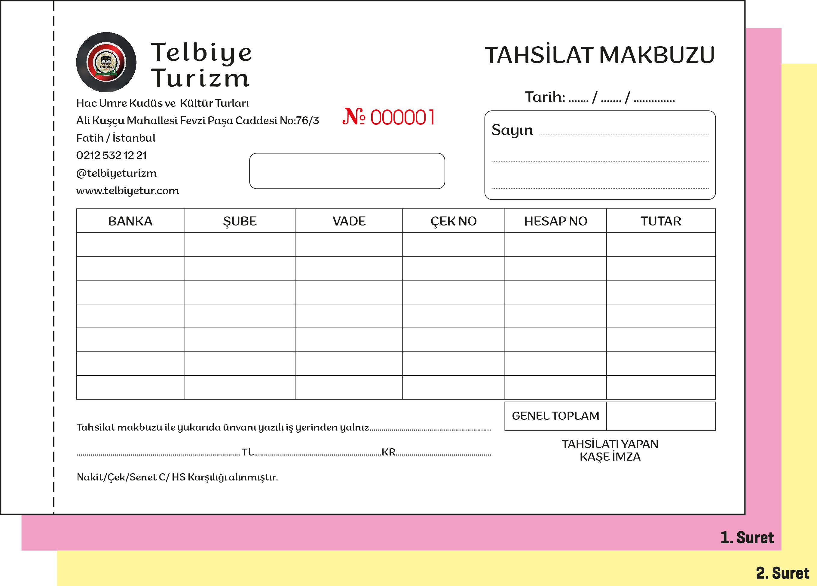 TAHSİLAT MAKBUZU