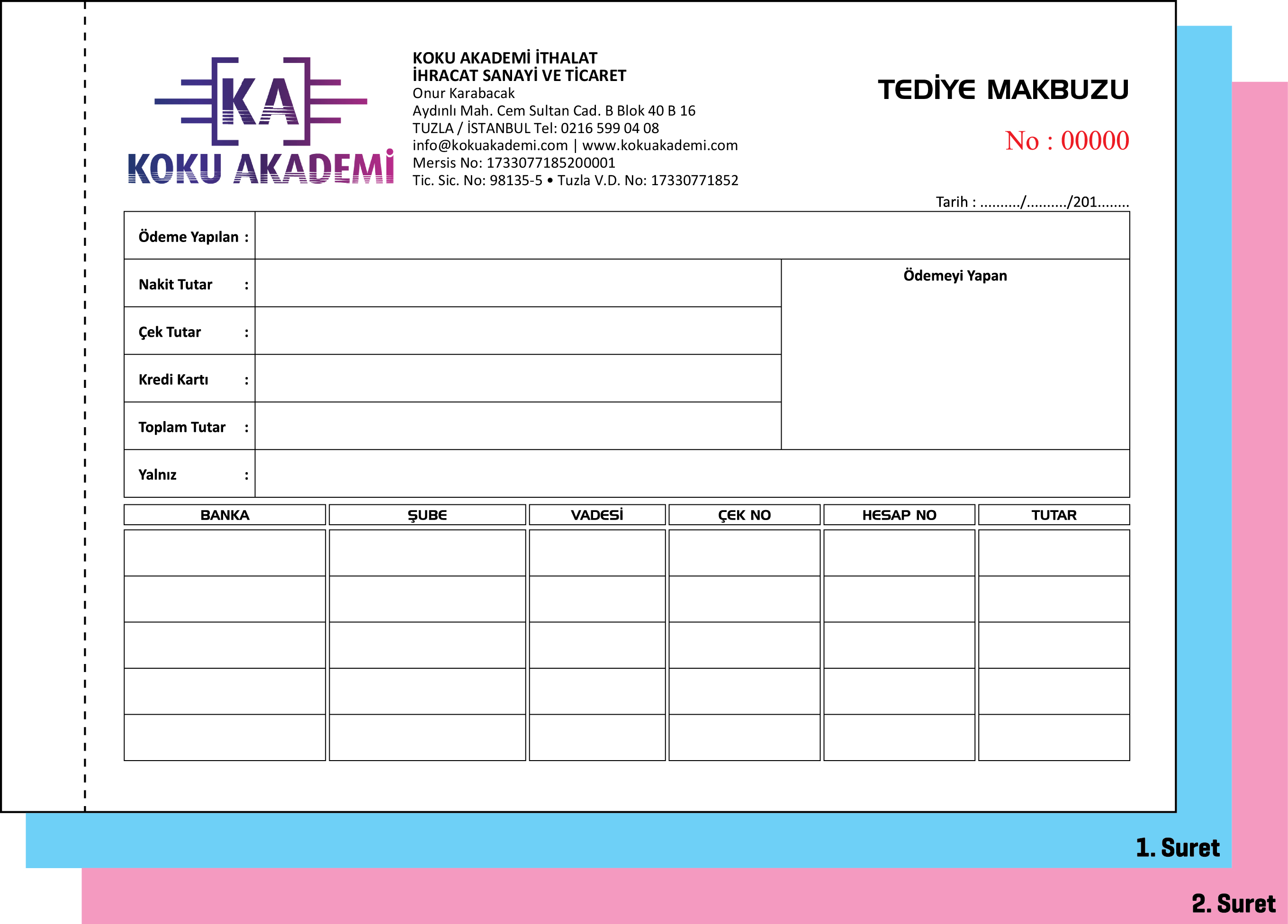 TEDİYE MAKBUZU